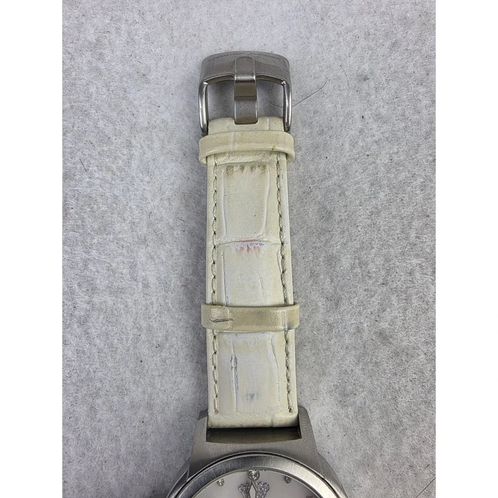 Vintage‎ Christian Audigier Men's Watch Ed Hardy White Genuine Leather INT-314